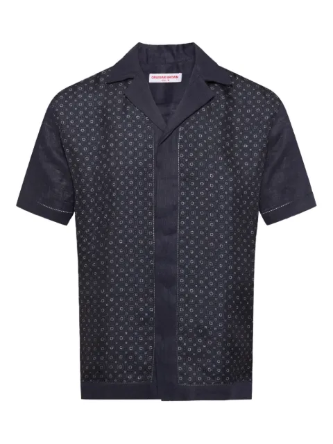 Orlebar Brown Maitan geometric-print shirt