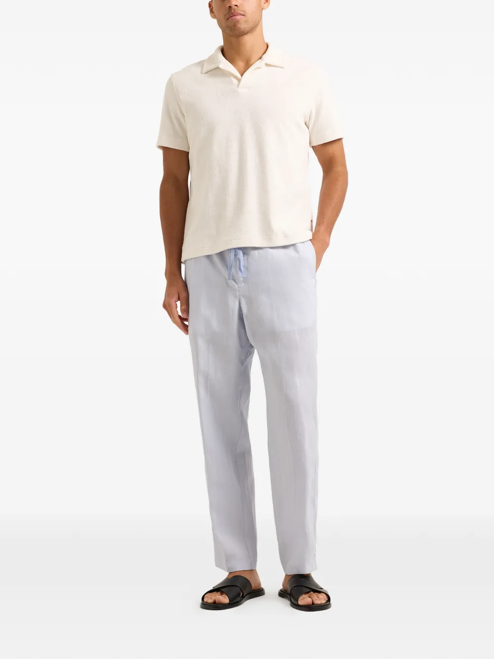 Orlebar Brown Terry Resort poloshirt met korte mouwen Wit