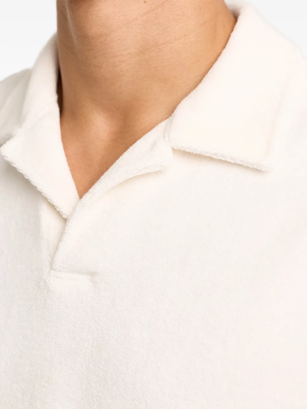 Orlebar Brown Terry Resort poloshirt met korte mouwen Wit