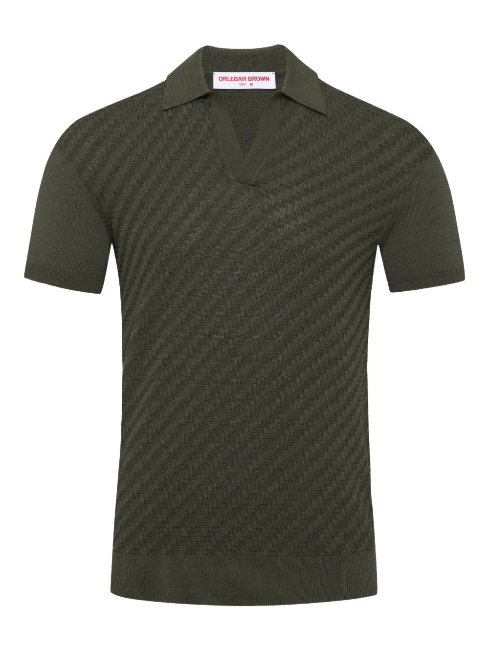 Orlebar Brown Horton jacquard polo-collar top | Green | Image 1