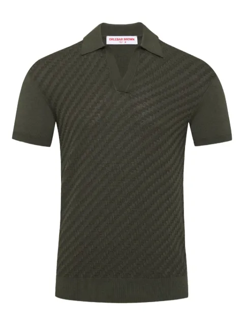Orlebar Brown Horton jacquard polo-collar top
