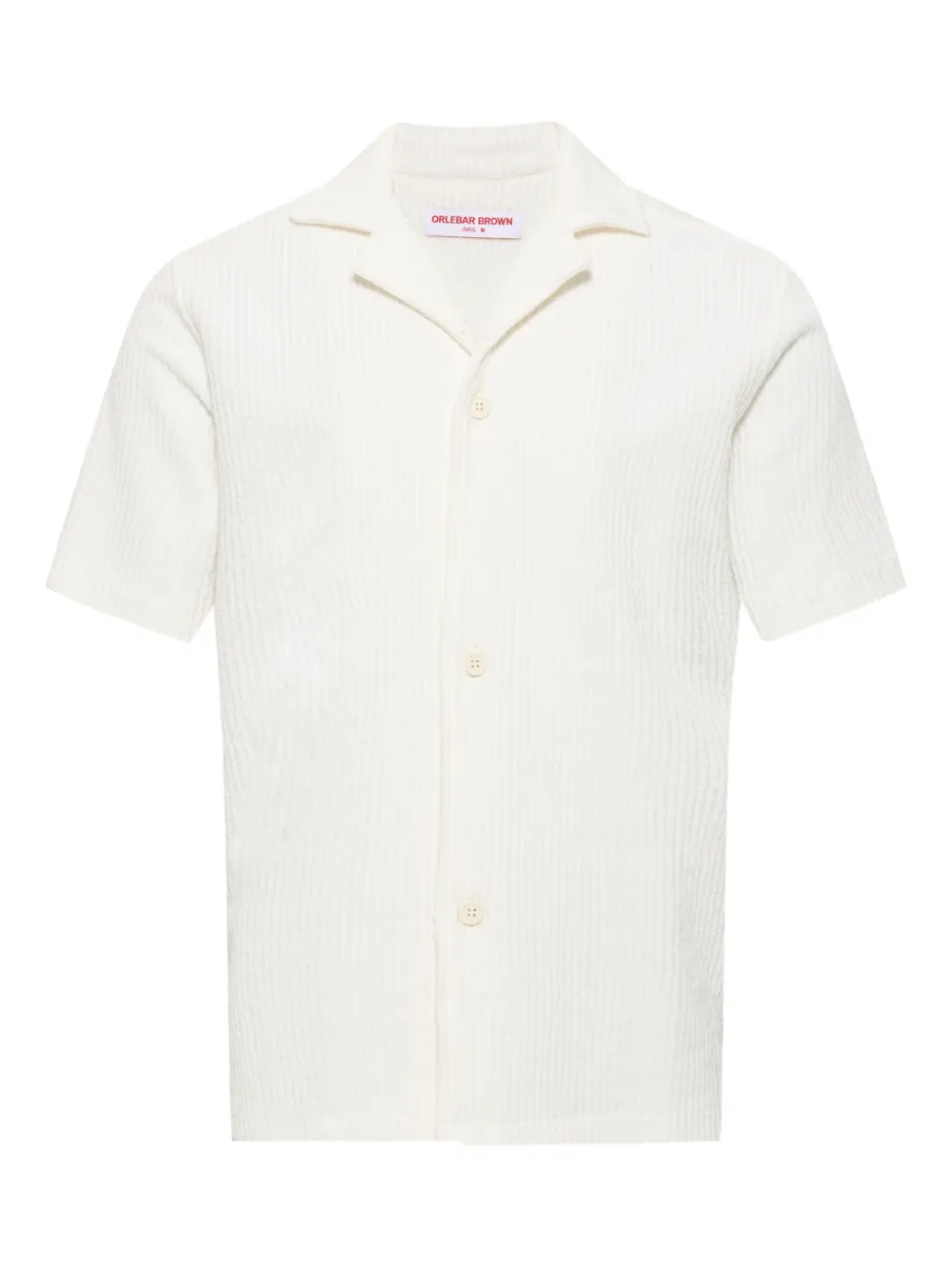 Orlebar Brown Howell Drop Needles button-fastening shirt | White | Image 1