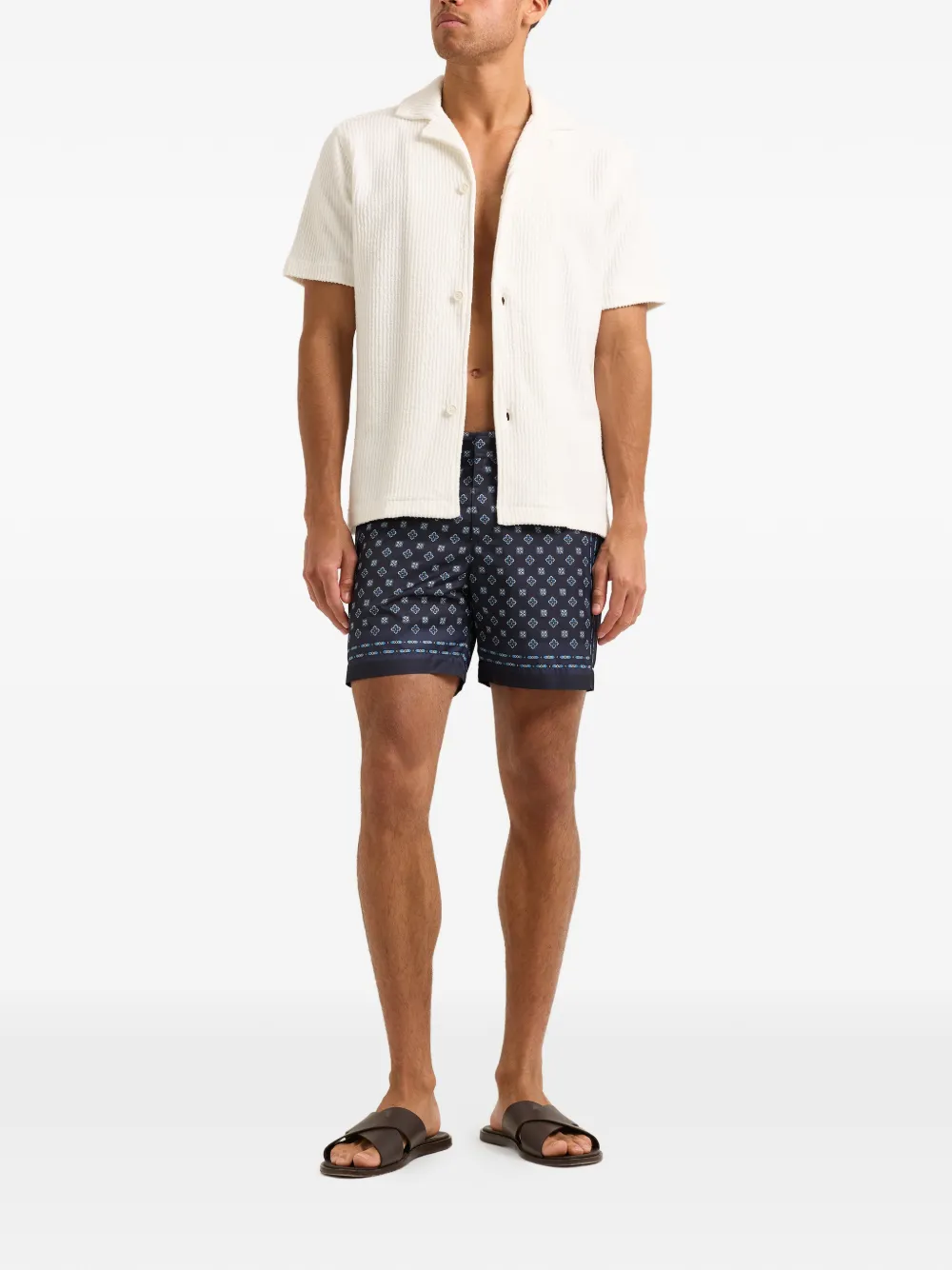 Orlebar Brown Howell Drop Needles button-fastening shirt | Image 2