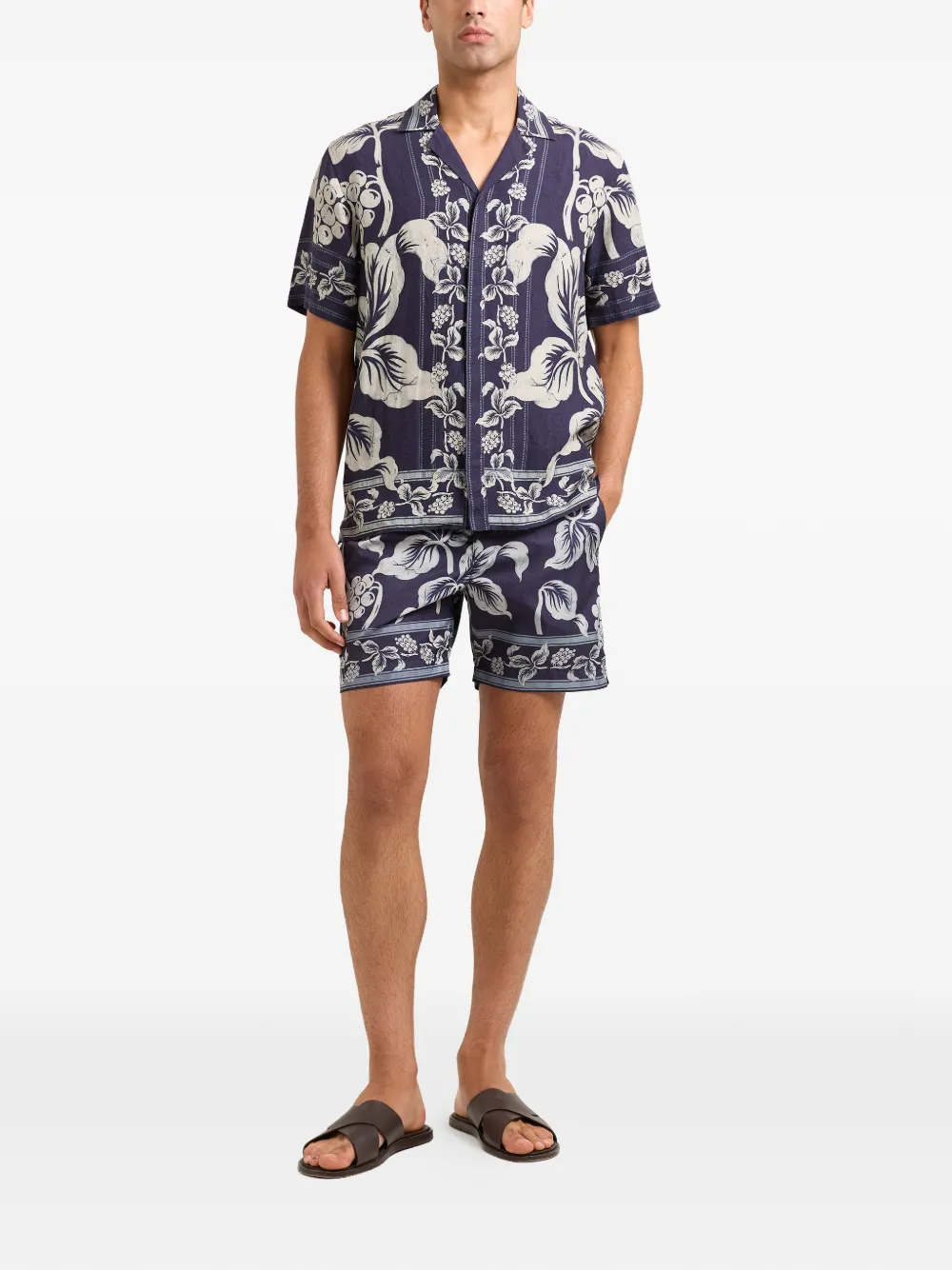 Orlebar Brown Linnen overhemd - Blauw