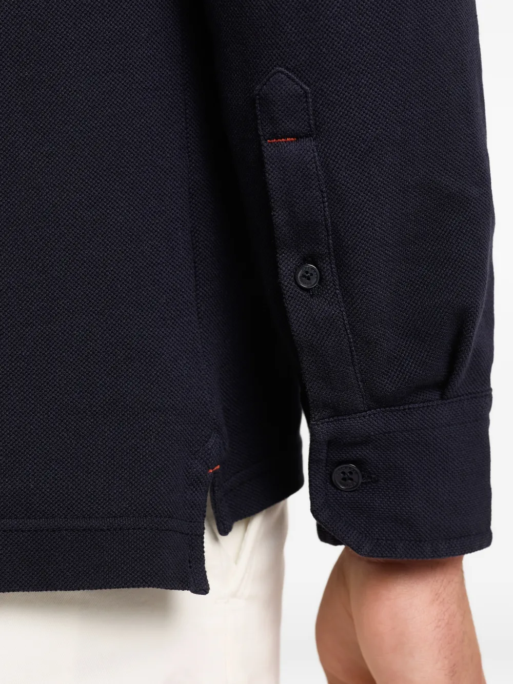 Orlebar Brown Garfield poloshirt met lange mouwen Blauw