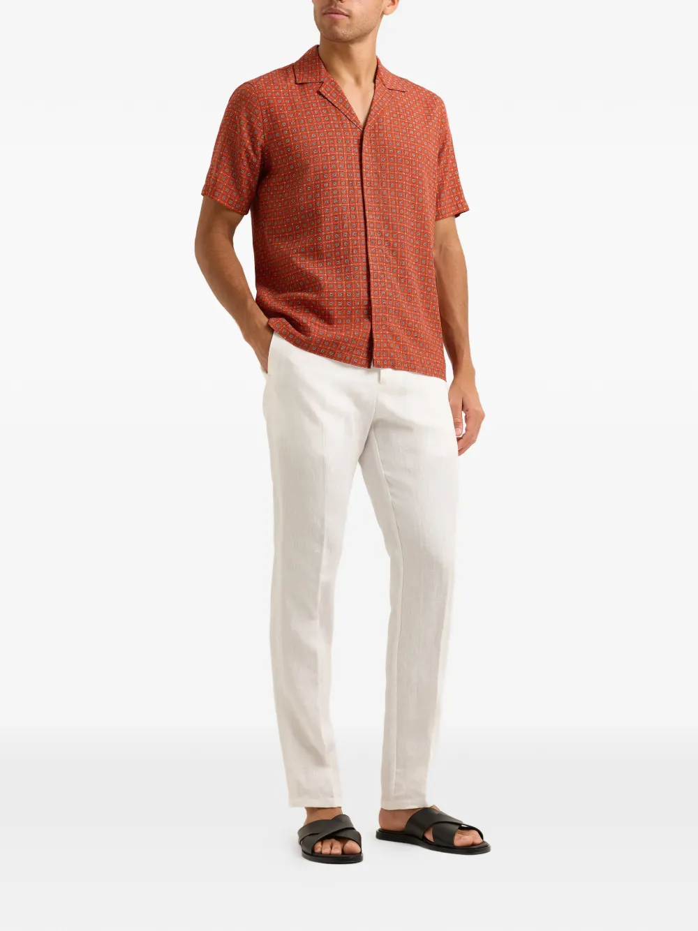 Orlebar Brown Maitan blouse met geometrische print - Rood