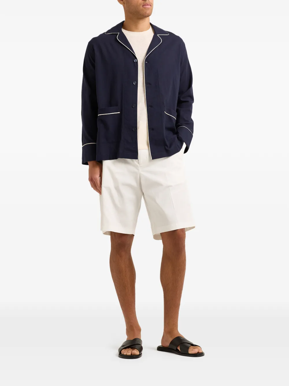 Orlebar Brown Murray piped-trim overshirt | Shirt Jackets | Image 2