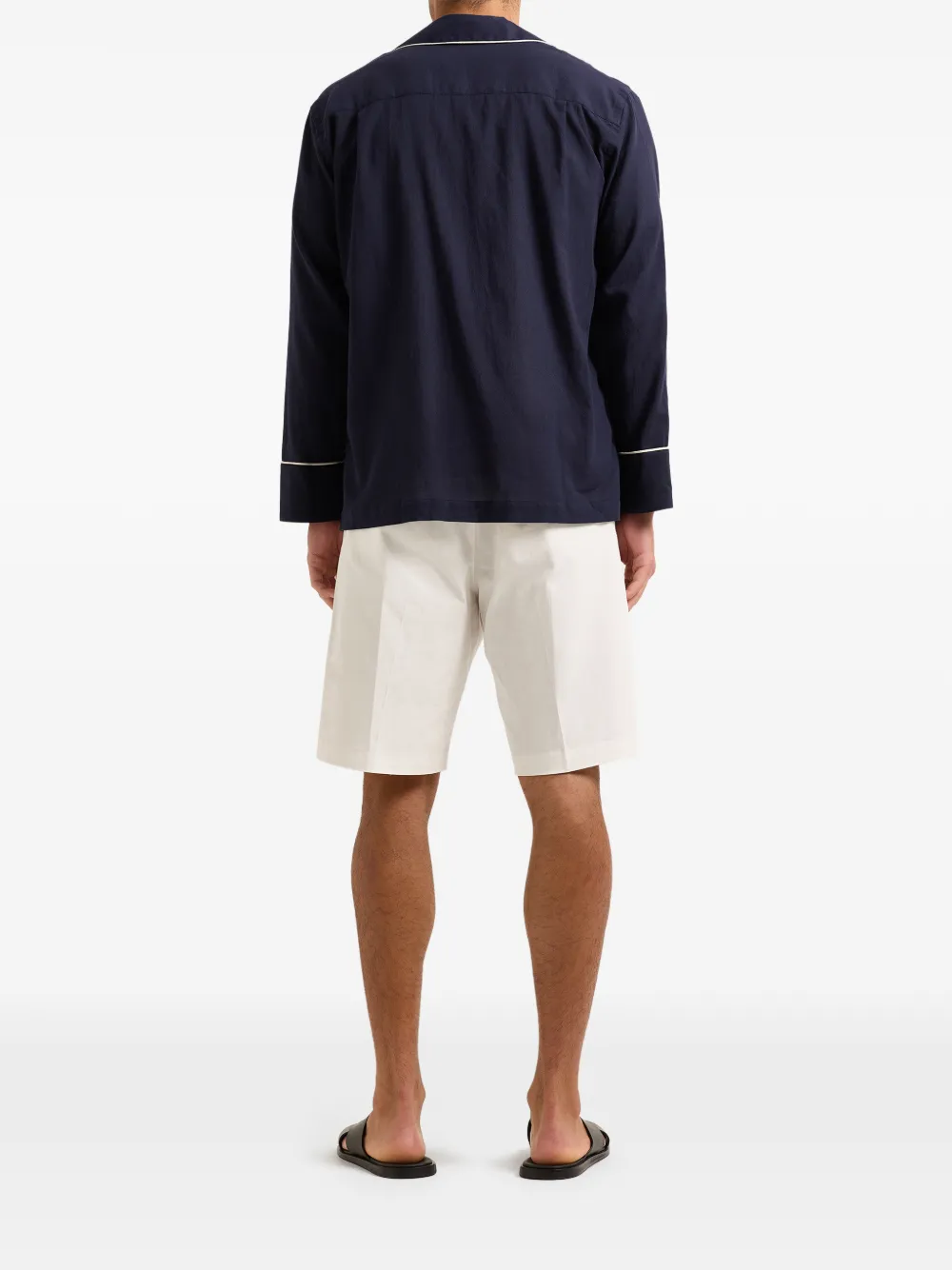  Orlebar Brown Murray Piped-trim Overshirt - Blue 