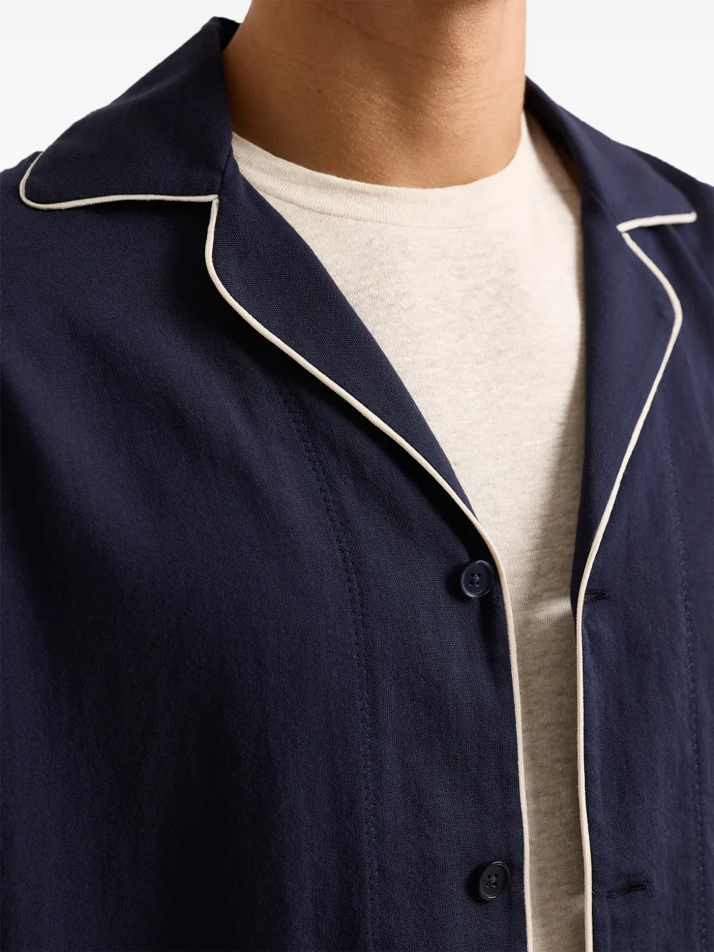 Orlebar Brown Murray shirtjack met afwerking Blauw