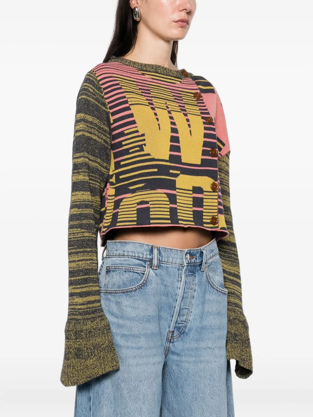 Vivienne Westwood Cropped Knitwear Embroidered Detail In Multi