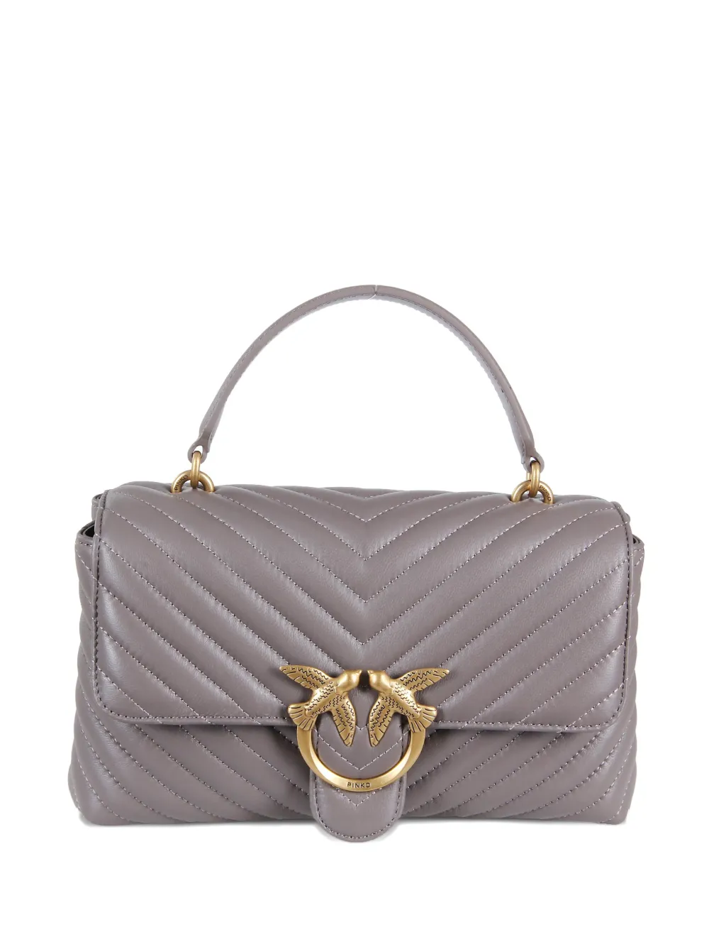 PINKO chevron-pattern clutch bag | Grey | Image 1
