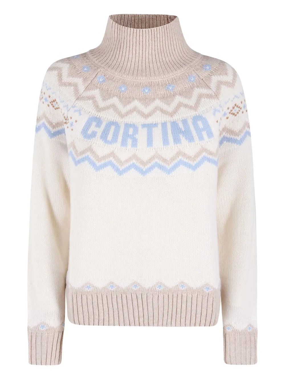Mc2 Saint Barth Roll-neck Sweater In Neutral