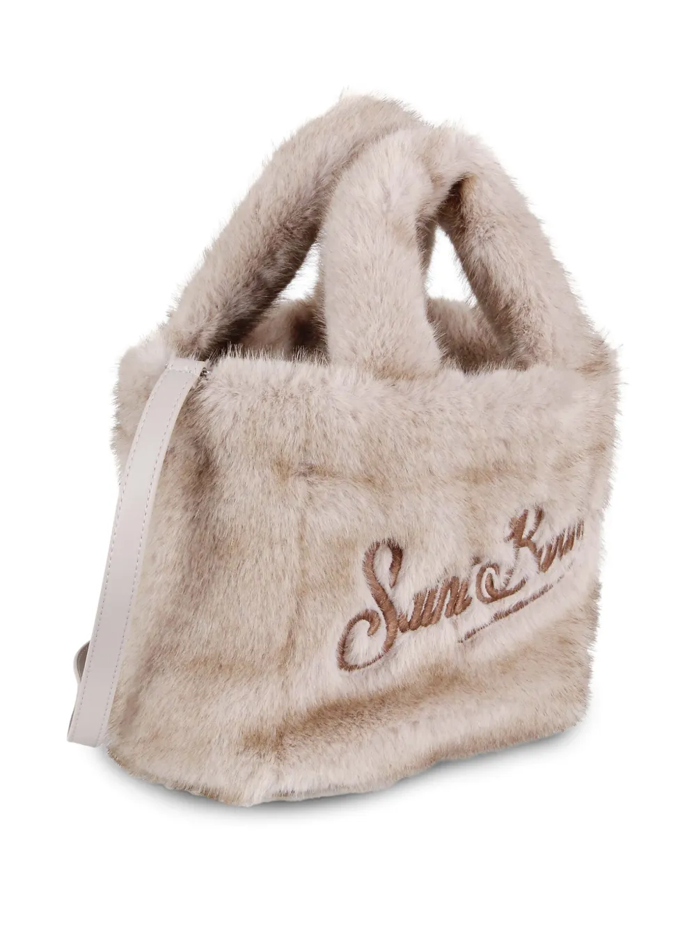 MC2 Saint Barth Shopper met geborduurd logo Beige