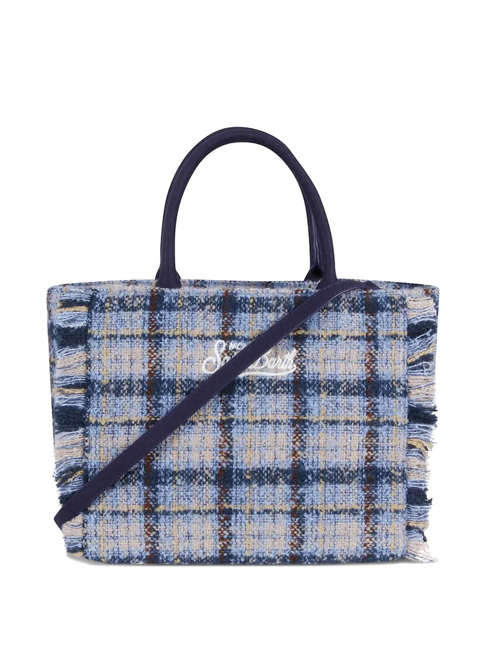 MC2 Saint Barth Colette checked frinfed tote bag | Image 2