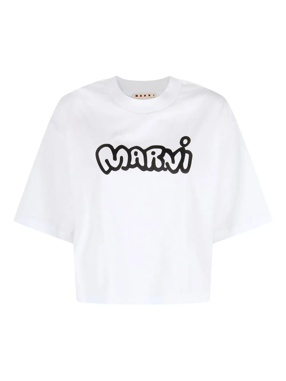 Marni Logo-print Cotton T-shirt In White