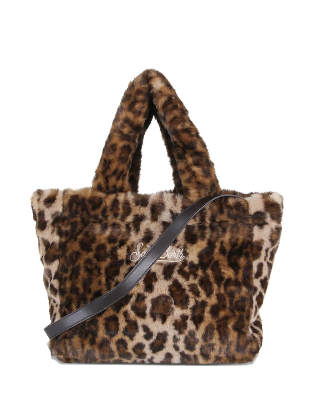 Mc2 Saint Barth Colette Faux-fur Tote Bag In Brown