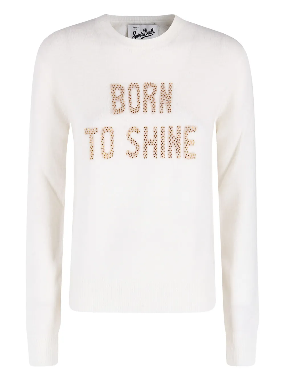 Mc2 Saint Barth Strass-embelishment Sweater In White