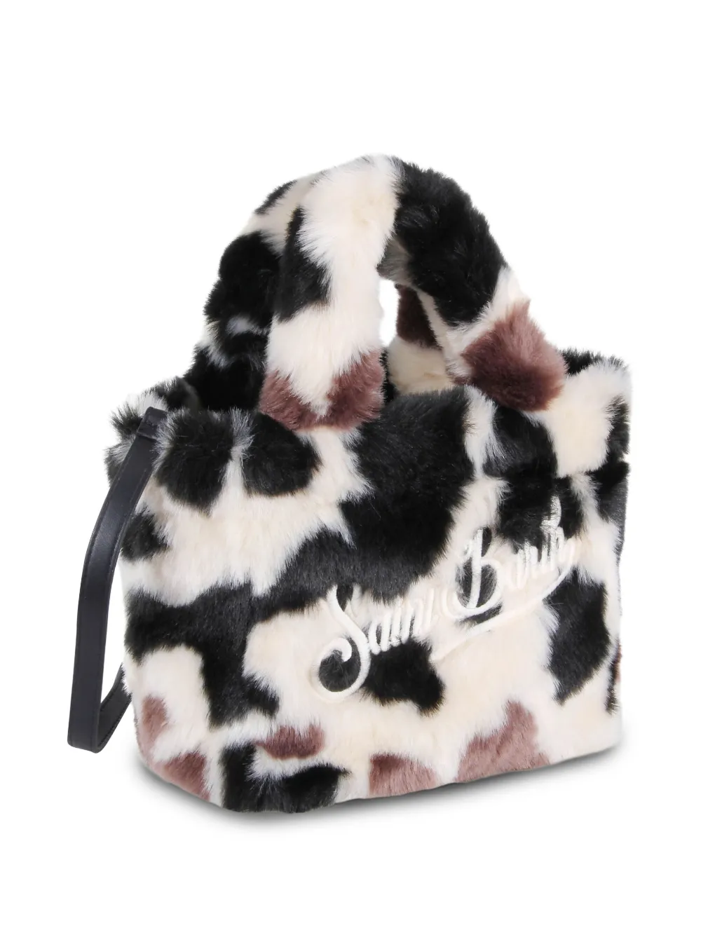 Mc2 Saint Barth Faux-fur Tote Bag In White