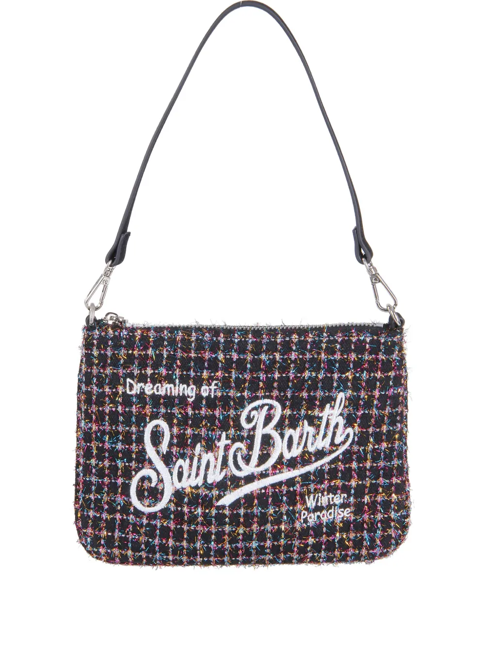 MC2 Saint Barth Clutch com zíper e logo bordado | Preto | Image 1