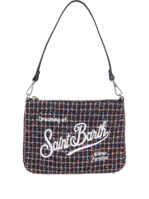 MC2 Saint Barth logo-embroidered zip-fastening clutch bag