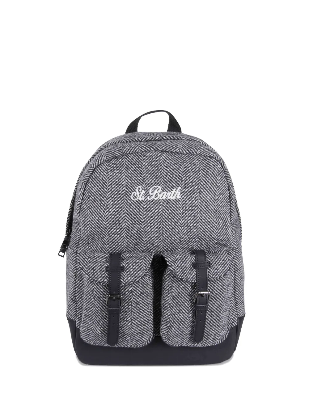 MC2 Saint Barth herringbone-pattern buckle-detail backpack | gris | Image 1