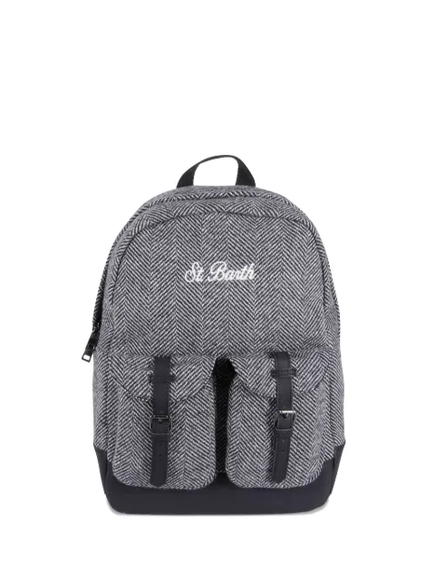MC2 Saint Barth herringbone-pattern buckle-detail backpack