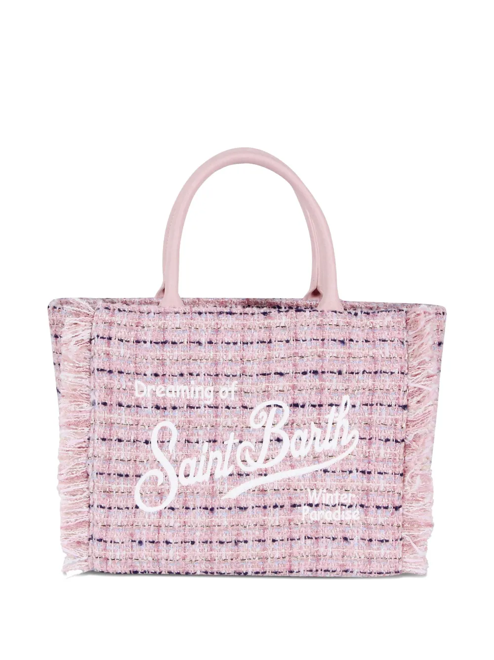 Mc2 Saint Barth Fringed-detail Tote Bag In Pink