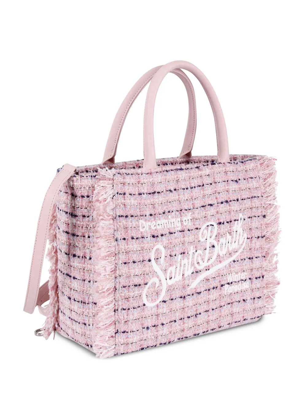 Mc2 Saint Barth Fringed-detail Tote Bag In Pink