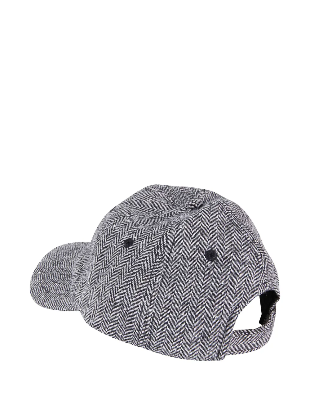Mc2 Saint Barth Herringbone-pattern Baseball Cap In Gray