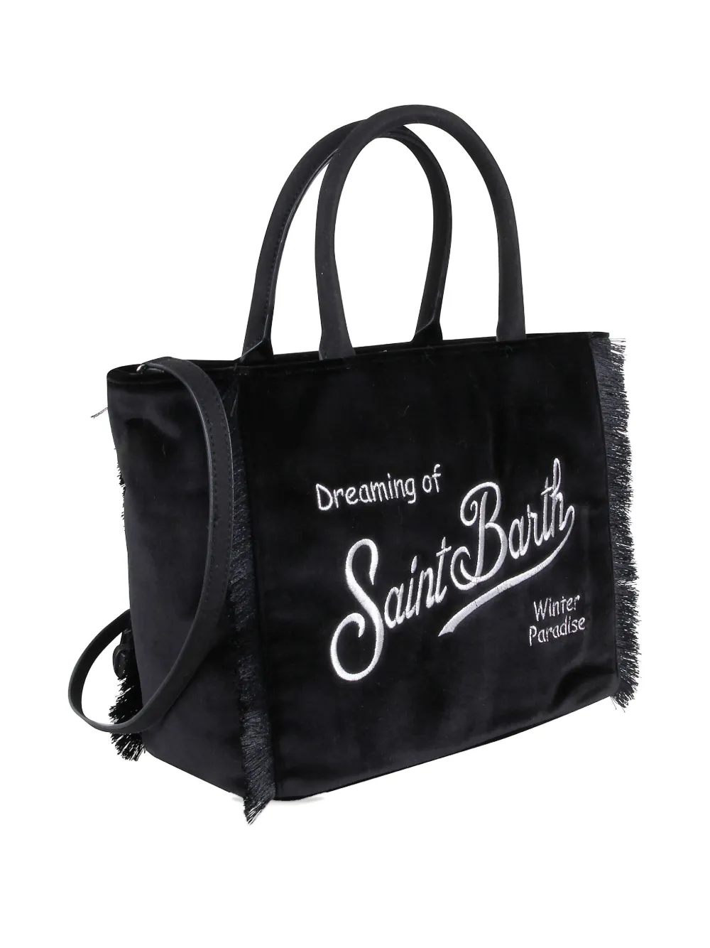 MC2 Saint Barth Vanity fringe-detail tote bag - Zwart