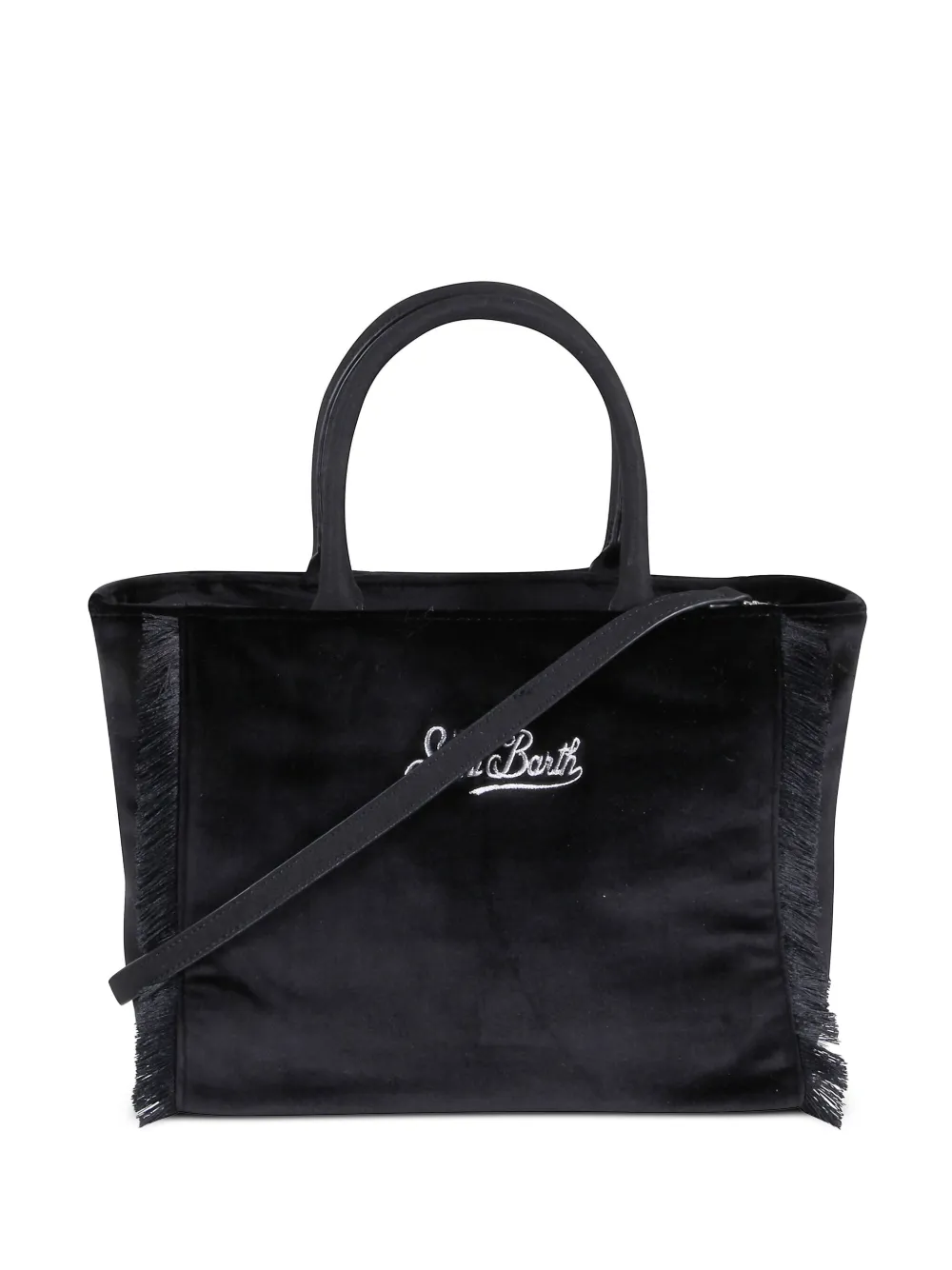 MC2 Saint Barth Vanity shopper met franje Zwart