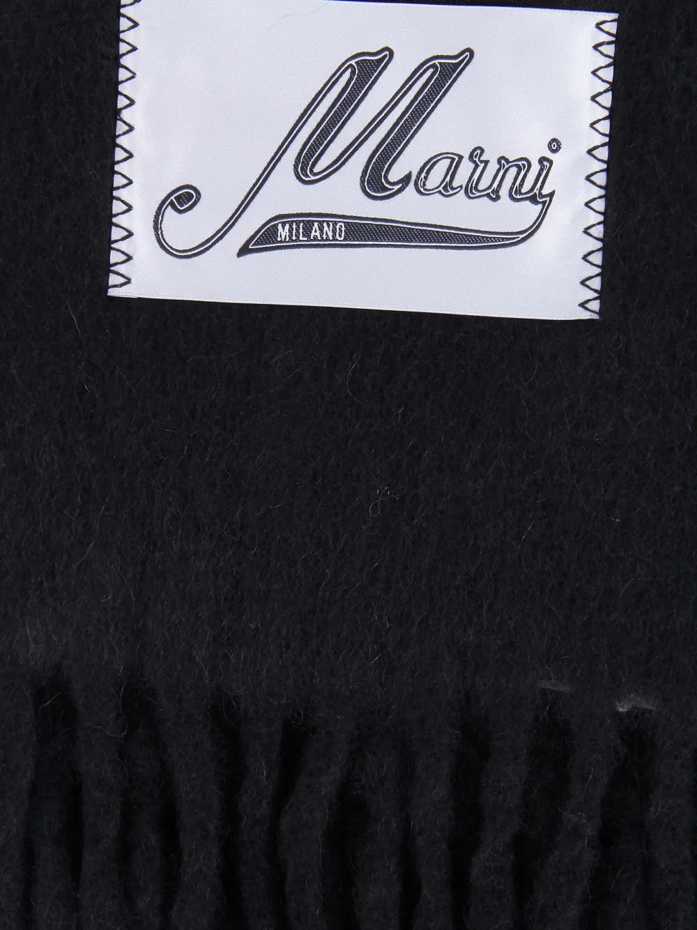 Marni fringed-trims scarf - Zwart