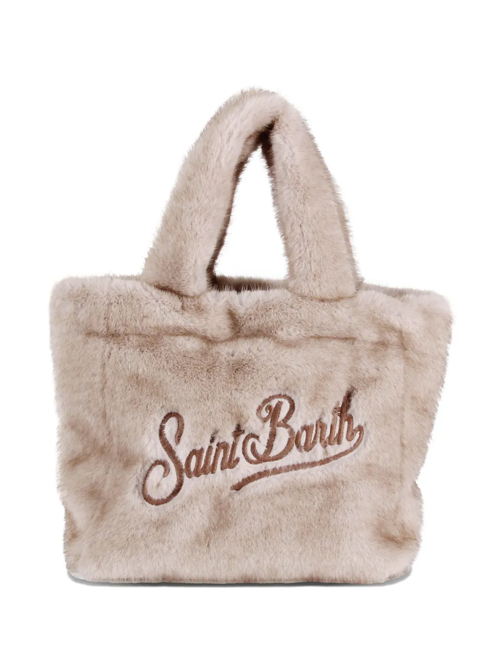 MC2 Saint Barth Shopper met geborduurd logo Beige