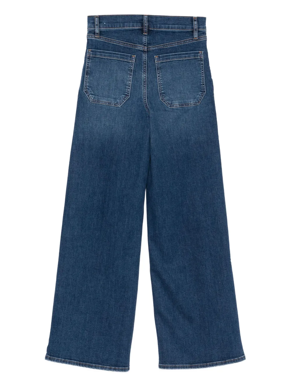 Frame Button-fastening Jeans In Blue
