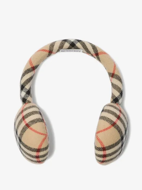 Burberry orejeras con motivo Vintage Check