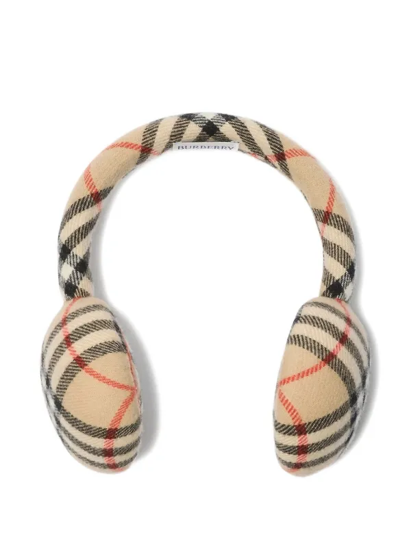 Burberry ヴィンテージチェック イヤーマフ | ニュートラル | FARFETCH JP