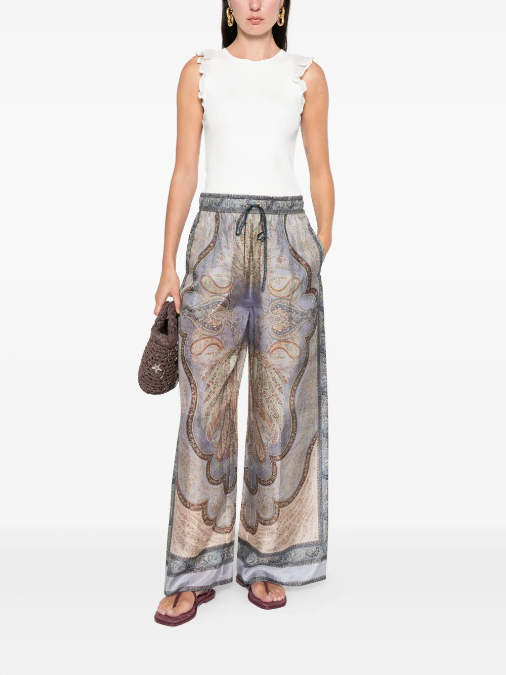 ZIMMERMANN Awaken mouwloze blouse - Wit