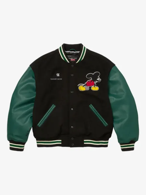 Supreme mickey varsity jacket