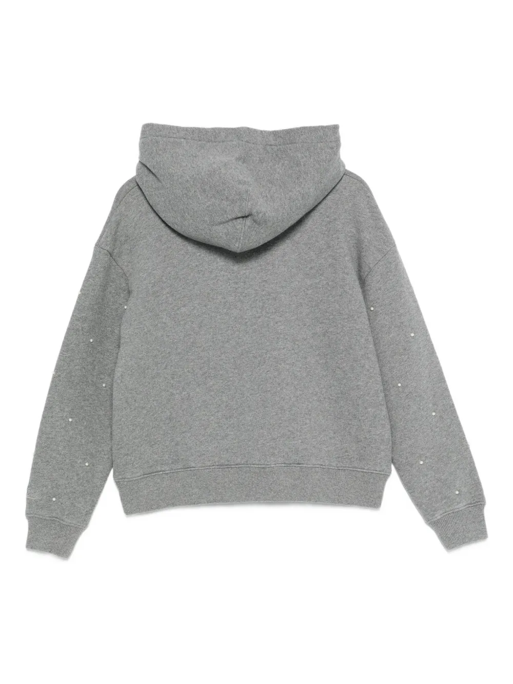 MC2 Saint Barth Kids Hoodie verfraaid met parels Grijs