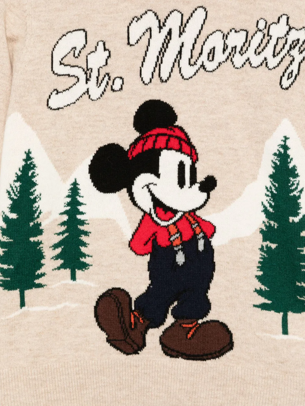 MC2 Saint Barth Kids Trui met grafische print Beige