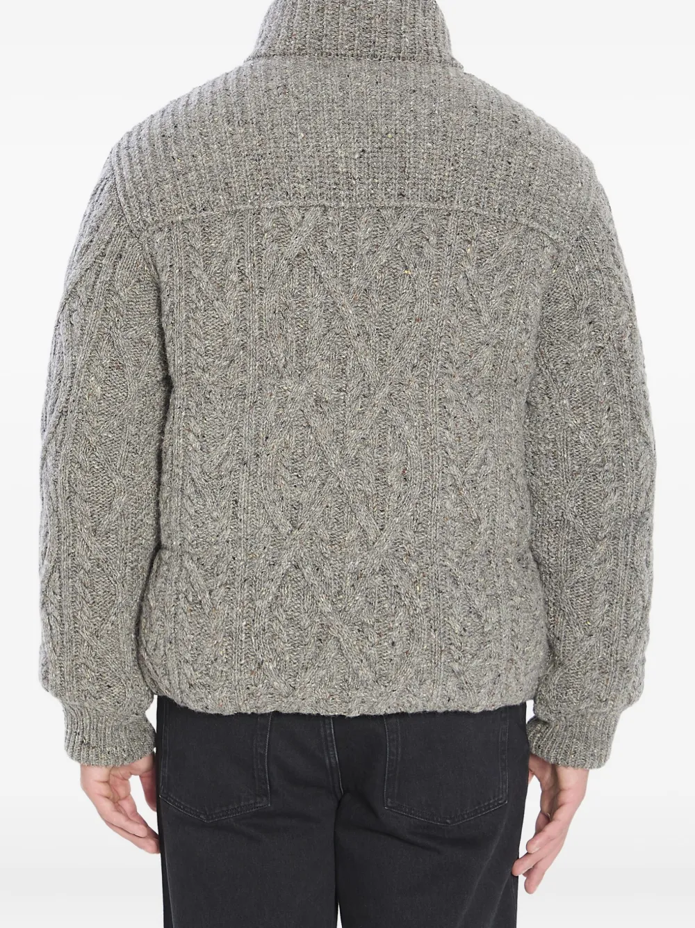 Moncler Grenoble Ellesmere jack met hoge kraag en knoop Grijs