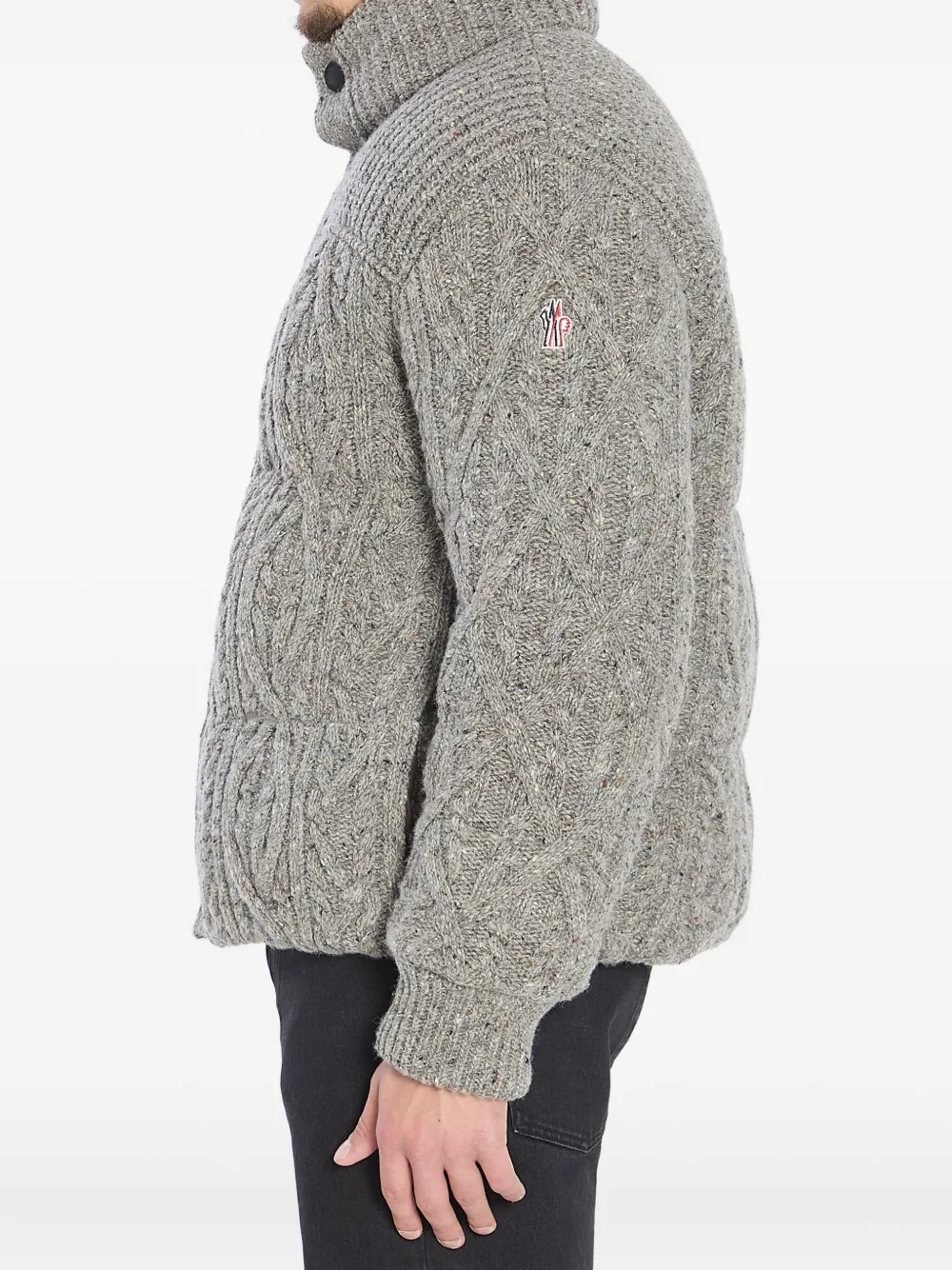 Moncler Grenoble Ellesmere jack met hoge kraag en knoop Grijs