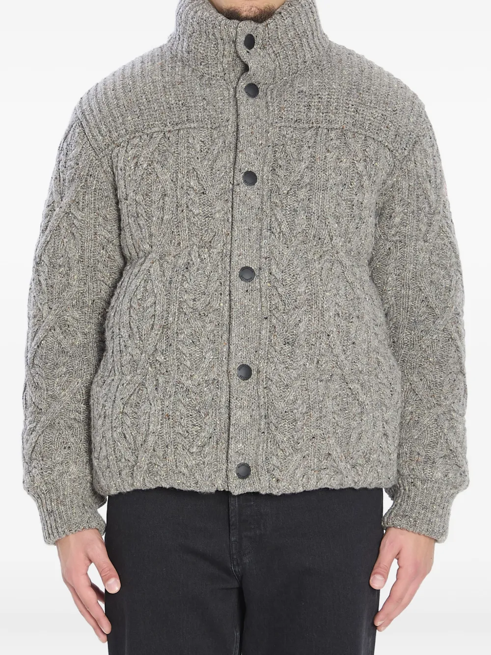 Moncler Grenoble Ellesmere button high-collar jacket | Grey | Image 1