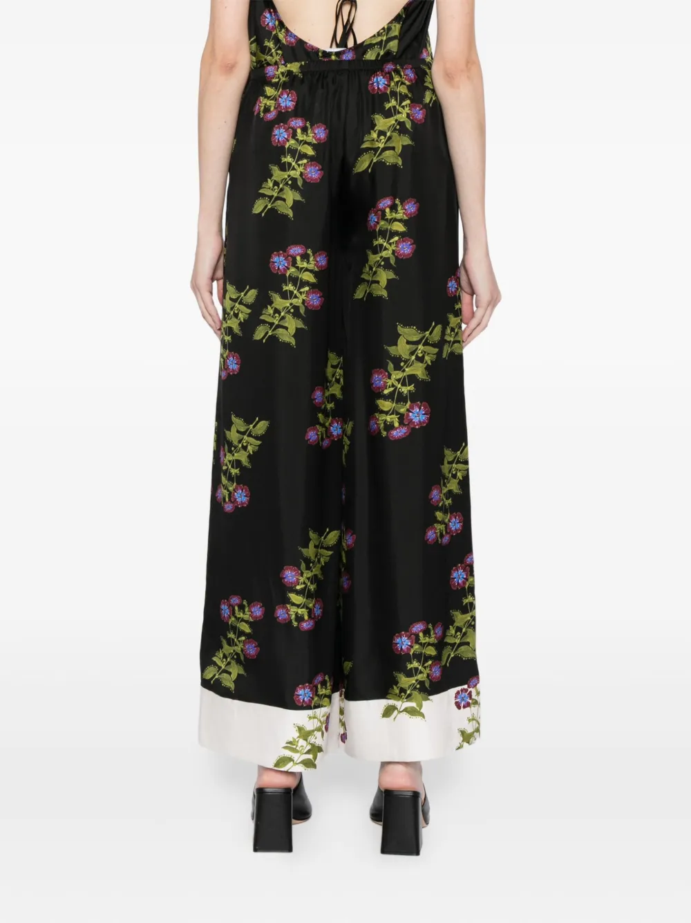 Cynthia Rowley Broek met bloemenprint Zwart