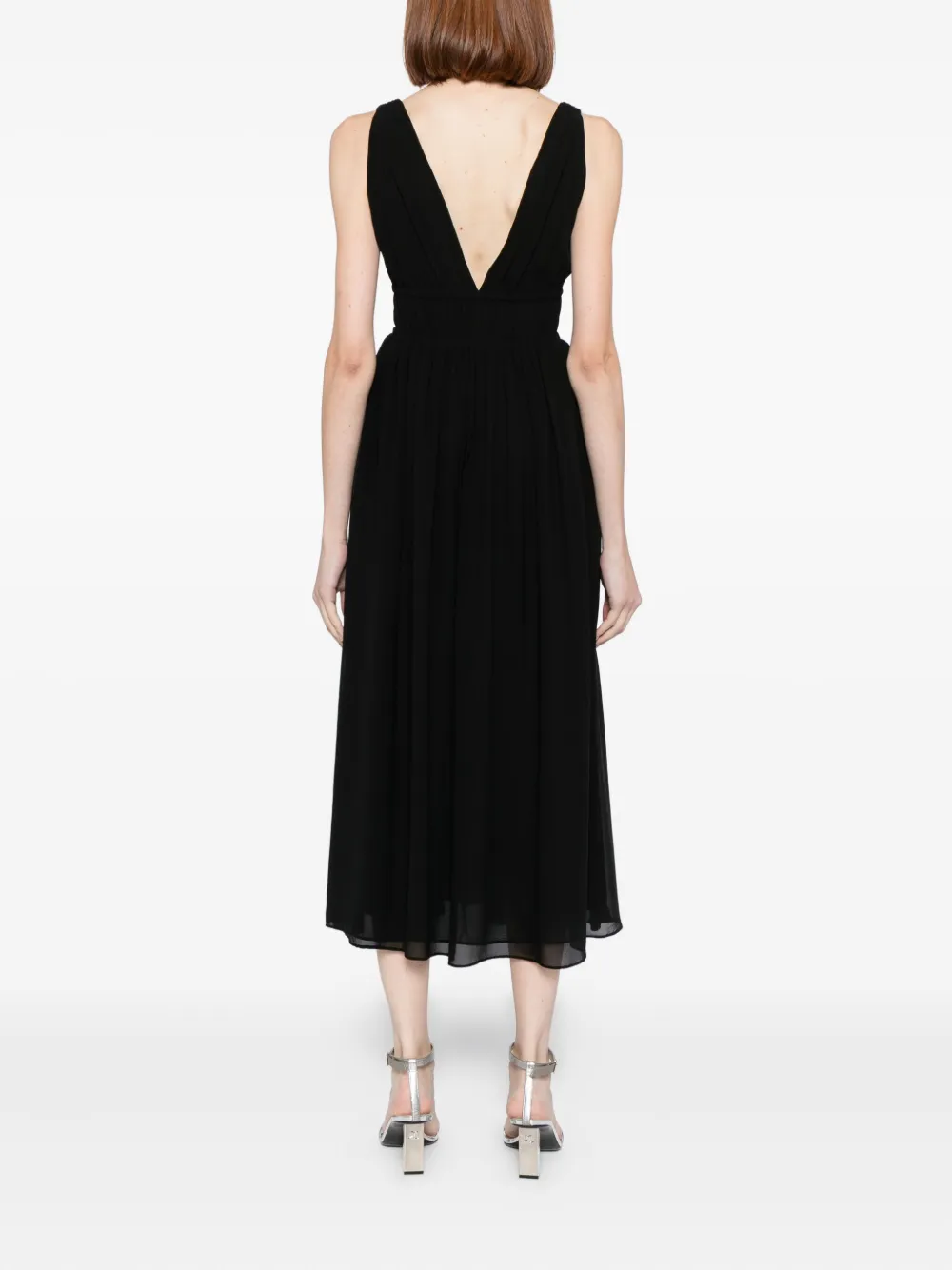 Cynthia Rowley Amelie Midi Dress In Black
