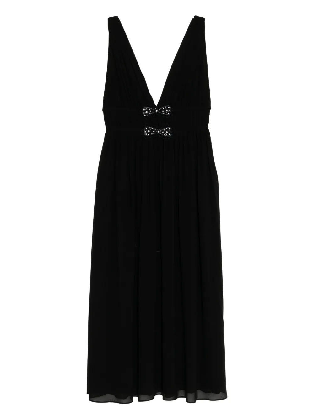 Cynthia Rowley Amelie Midi Dress In Black