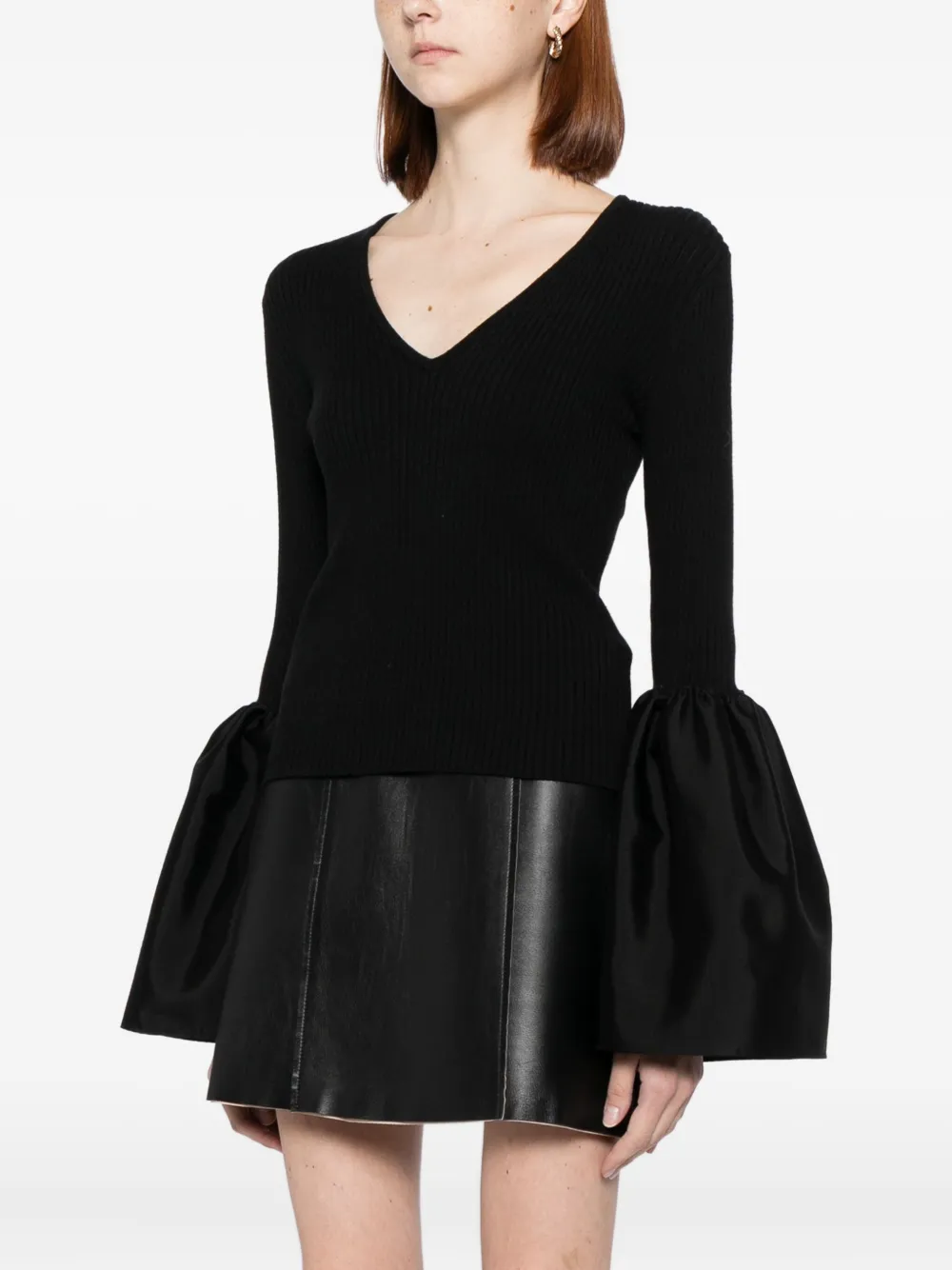 Cynthia Rowley Combo Top In Black