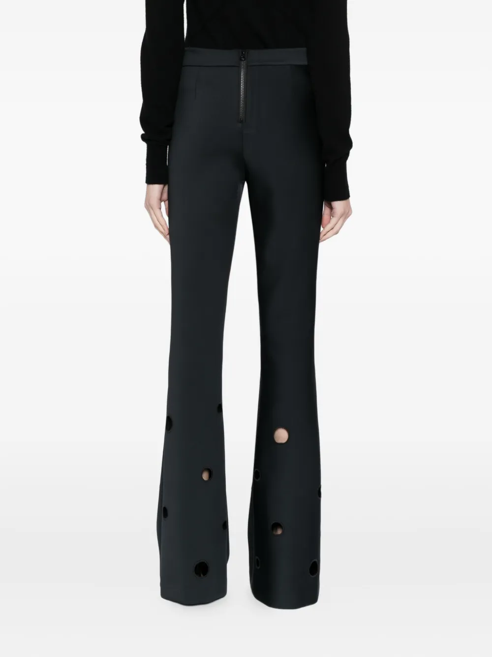 Cynthia Rowley Peekaboo Trousers In Black