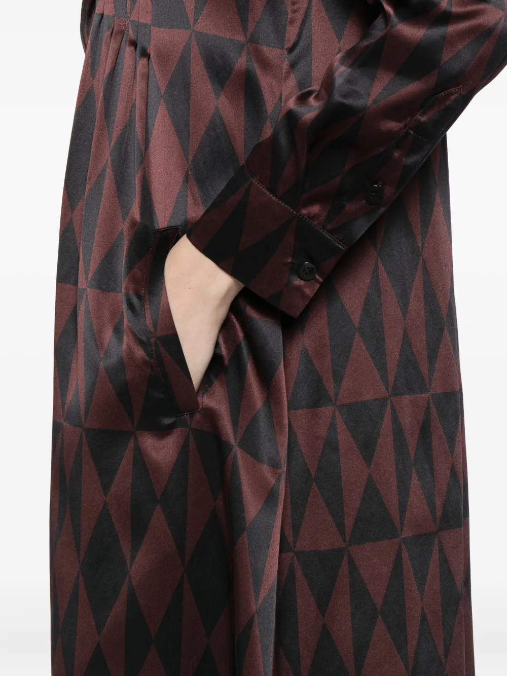 Cynthia Rowley Geometric-print Dress In Black