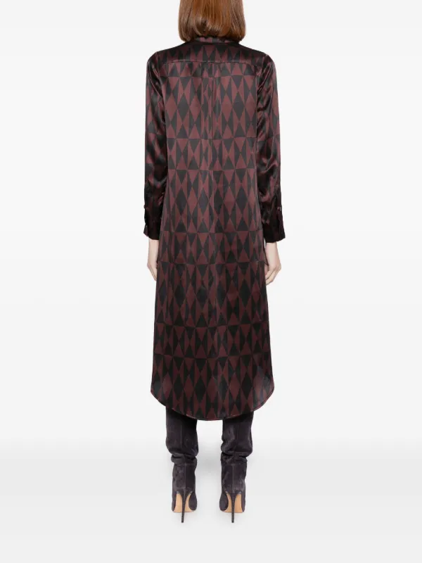 Robe longue à col en V ample et sans manches imprimée à la mode pour